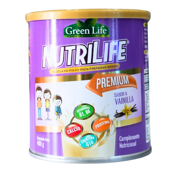 Presentación de NUTRILIFE PREMIUM VAINILLA 400 GR – GREEN LIFE