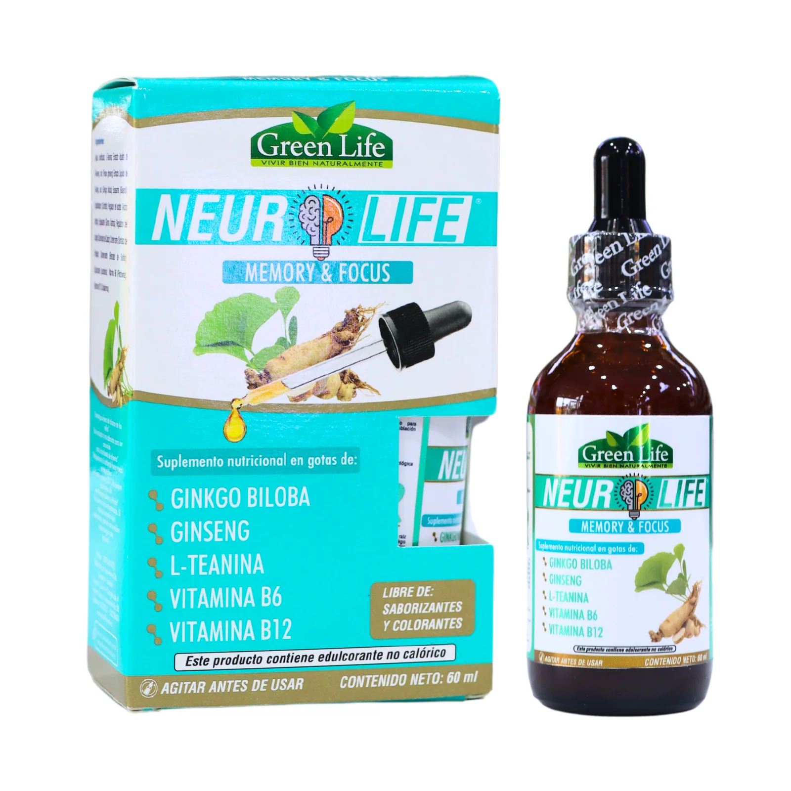 Presentación de NEURO LIFE 60 ML – GREEN LIFE