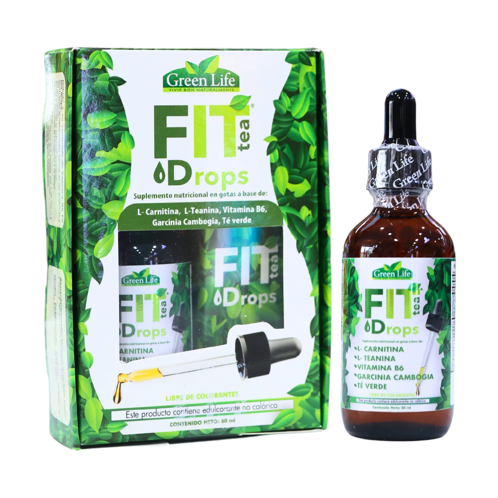 Presentación de FIT DROPS 60 ML – GREEN LIFE