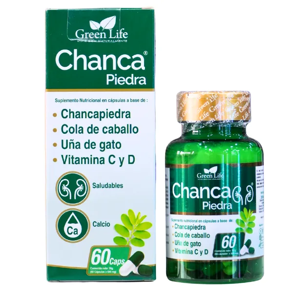 Presentación de CHANCA PIEDRA 60 CAPS – GREEN LIFE