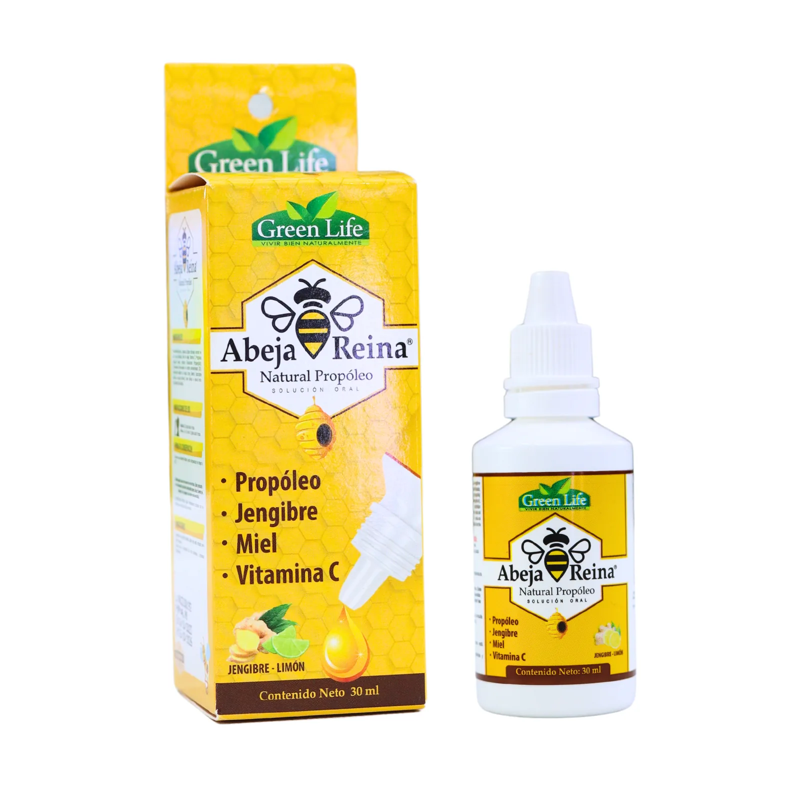 Presentación de ABEJA REINA PROPOLEO NATURAL 30 ML – GREEN LIFE