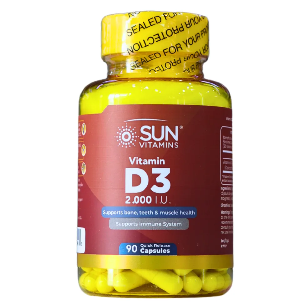 Presentación de VITAMIN D3 2000 I.U – SUN VITAMINS