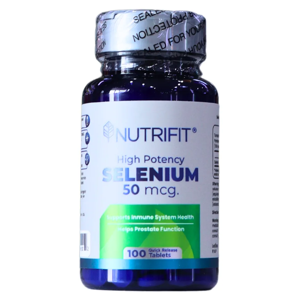 Presentación de SELENIUM 50 MCG 100 TABLETS – NUTRIFIT