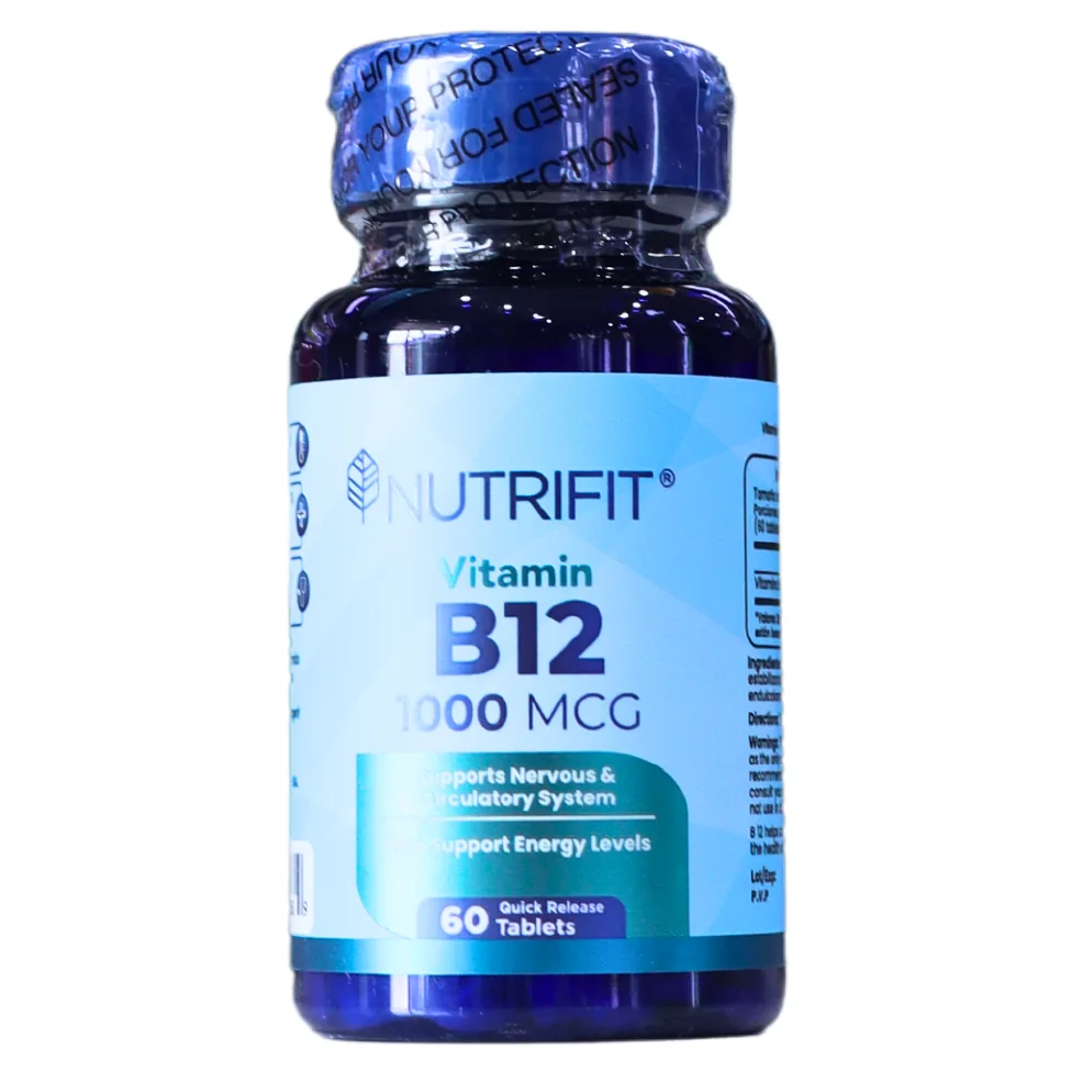 Presentación de VITAMIN B12 1000 MCG 60 TAB – NUTRIFIT