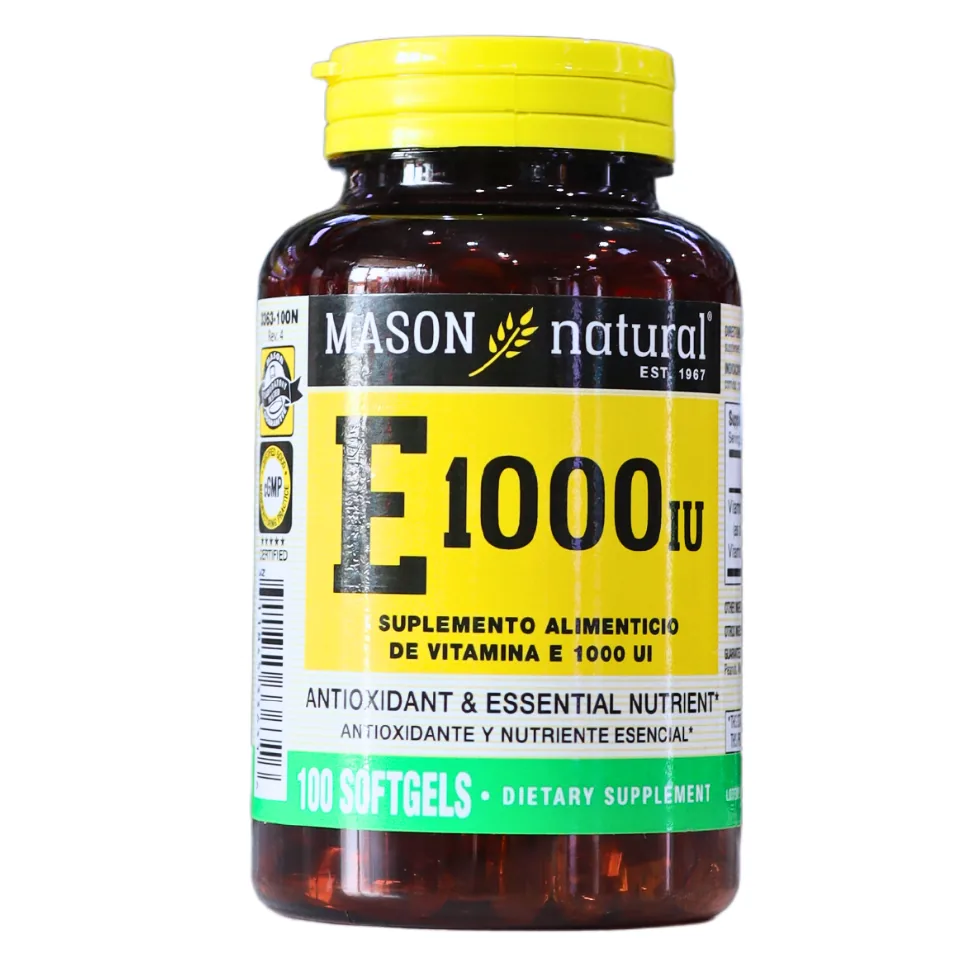 Presentación de VITAMIN E 1000 IU X 100 SOFTGELS – MASON VITAMINS