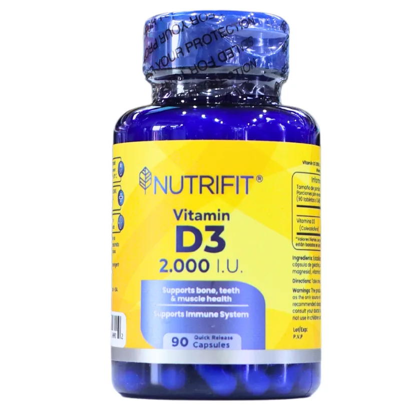 Presentación de VITAMIN D3 2000 I.U. (90 CÁPSULAS) – NUTRIFIT