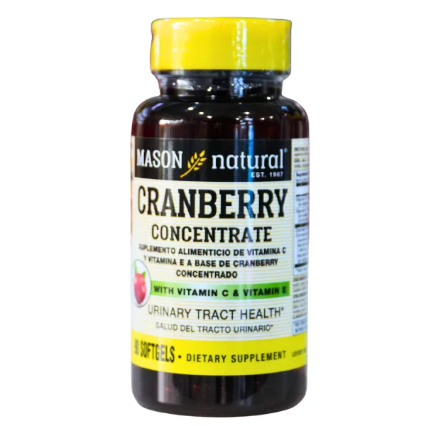 Presentación de CRANBERRY CONCENTRATE 90 SOFTGELS – MASON NATURAL