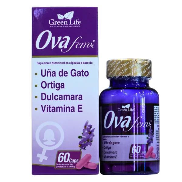 Presentación de OVA FEM + 60 CAP – GREEN LIFE