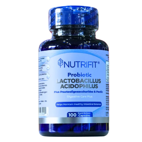 Presentación de LACTOBACHILLUS ACIDOPHILUS + 100 CAP – NUTRIFIT