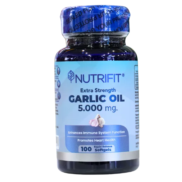Presentación de GARLIC OIL 5000 MG +100 SOFTGELS – NUTRIFIT