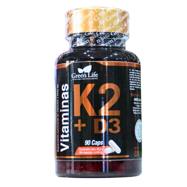 Presentación de K2 + D3 + 90 CAP – GREEN LIFE