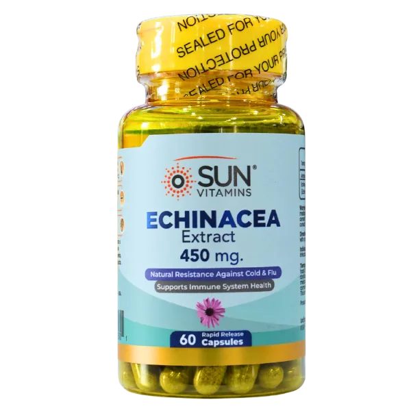 Presentación de ECHINACEA 450 MG + 60 CAP – SUN VITAMINS