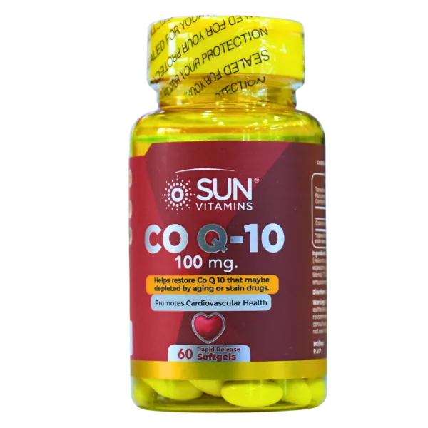 Presentación de CO Q-10 + 60 SOFT – SUN VITAMINS