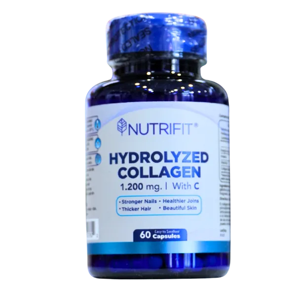 Presentación de HYDROLYZED COLLAGEN 1.200 MG + VITAMINA C + 60 CAP – NUTRIFIT
